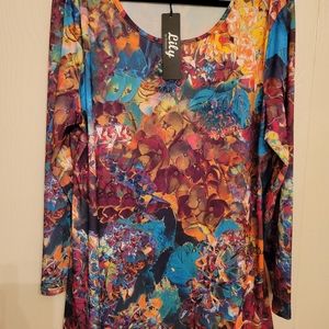 Lily floral XL Tunic NWT